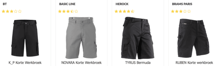 korte werkbroek