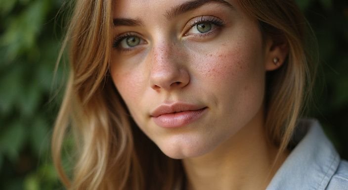 Natuurlijk portret van een persoon met een rustige uitstraling.